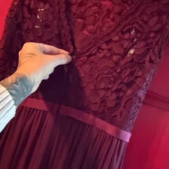 David’s Bridal Bridesmaid Dress – Size 4 – Burgundy – $40 - Picture 5 of 5